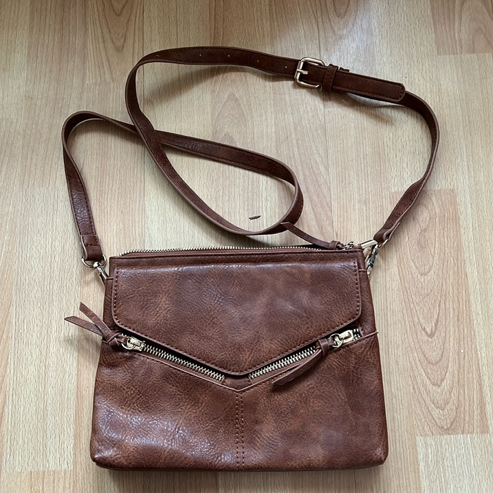Brown cross body bag